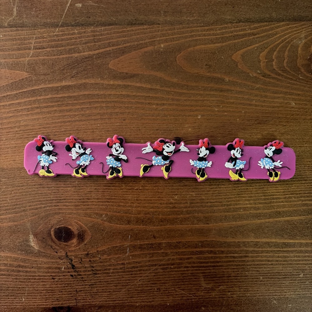 Disney Silicone Slap Bracelet‎ Minnie Mouse Bows, Ears, Dots & Heels